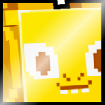 Shiny Golden Huge Pixel Dragon