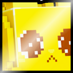 Shiny Golden Huge Pixel Sad Cat