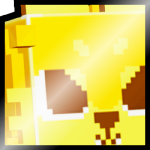 Shiny Golden Huge Pixel Wolf