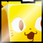 Shiny Golden Huge Pog Cat