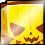 Shiny Golden Huge Pumpkin Scarecrow