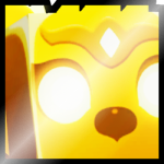 Shiny Golden Huge Sapphire Phoenix
