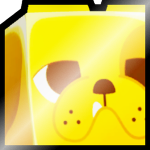 Shiny Golden Huge Skateboard Bulldog