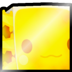 Shiny Golden Huge Tiedye Axolotl