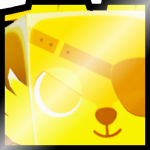 Shiny Golden Huge Warrior Wolf