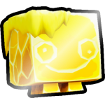 Shiny Golden Melted Rock