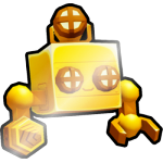 Shiny Golden Mining Robot