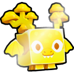 Shiny Golden Mushroom Dragon
