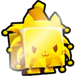 Shiny Golden Naughty Cat