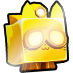 Shiny Golden Nuclear Mining Cat