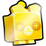 Shiny Golden Pastel Sock Bear