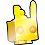 Shiny Golden Pastel Sock Bunny