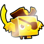 Shiny Golden Pirate Parrot