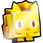 Shiny Golden Police Cat