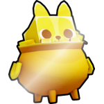 Shiny Golden Pot of Gold Corgi