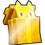 Shiny Golden Present Cat