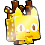 Shiny Golden Reindeer Cat