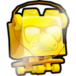 Shiny Golden Retro Bulldog