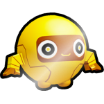 Shiny Golden Robot Ball