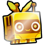 Shiny Golden Robot Bee