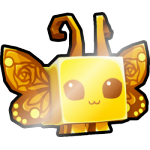 Shiny Golden Rose Butterfly