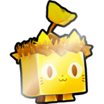 Shiny Golden Rose Garden Cat