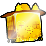 Shiny Golden Scarecrow Cat