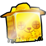Shiny Golden Scarecrow Dog
