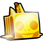 Shiny Golden Skeleton Shark