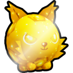 Shiny Golden Soccerball Galaxy Wolf