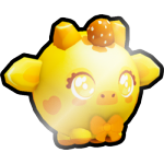 Shiny Golden Strawberry Cow Ball