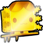 Shiny Golden Surfboard Axolotl
