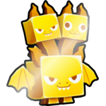 Shiny Golden Three Headed Dragon