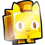 Shiny Golden Train Conductor Cat
