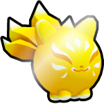 Shiny Golden UV Kitsune Ball