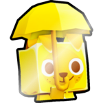 Shiny Golden Umbrella Dog