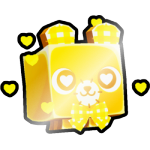 Shiny Golden Valentines Bear