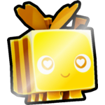Shiny Golden Valentines Bee