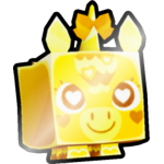 Shiny Golden Valentines Unicorn