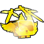 Shiny Golden Warrior Wolf