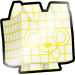 Shiny Golden Wireframe Dog