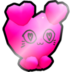 Shiny Heart Balloon Cat
