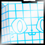 Shiny Huge Wireframe Cat