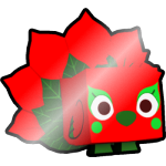 Shiny Poinsettia Peacock