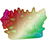 Shiny Rainbow Abyssal Pufferfish