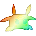 Shiny Rainbow Angel Moth