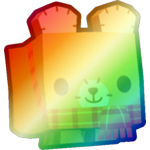 Shiny Rainbow Autumn Teddy Bear