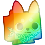 Shiny Rainbow Bandana Shiba