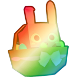 Shiny Rainbow Basket Bunny