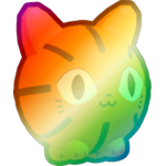 Shiny Rainbow Basketball Cat